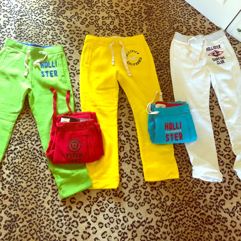 5 pairs of Hollister/ Abercrombie sweat pants